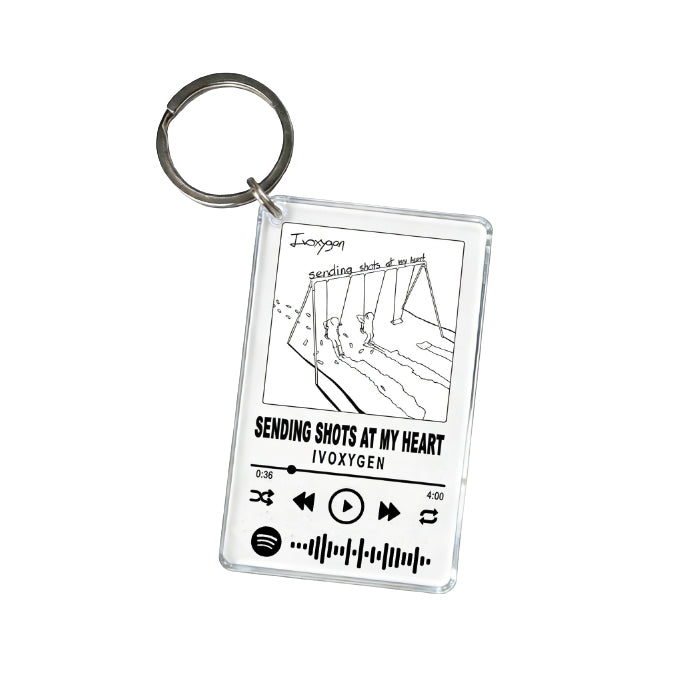 Sending Shots at My Heart Key Chain